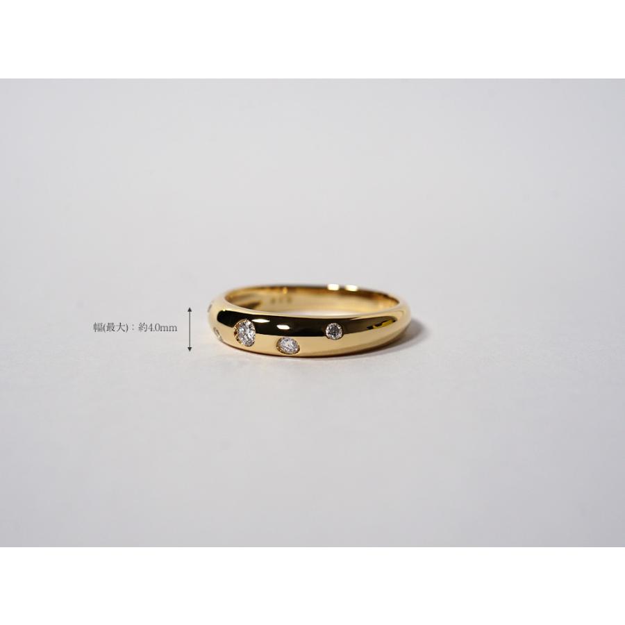 18K リング レディース 指輪 ドット ダイヤモンド マット 18K リング レディース 指輪 ドット ダイヤモンド マット