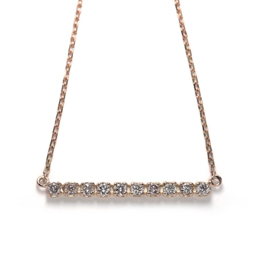 4/3午後値上げ実施】 K18 ダイヤモンド ネックレス 0.3ct straight one 