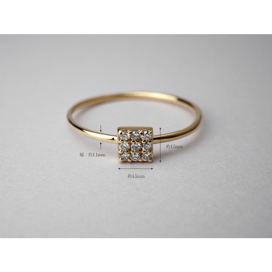 18K リング レディース 指輪 ダイヤモンド カレ ダイヤ ダイアモンド 18金 K18 金属アレルギー対応 プレゼント 送料無料 rph38456222の画像