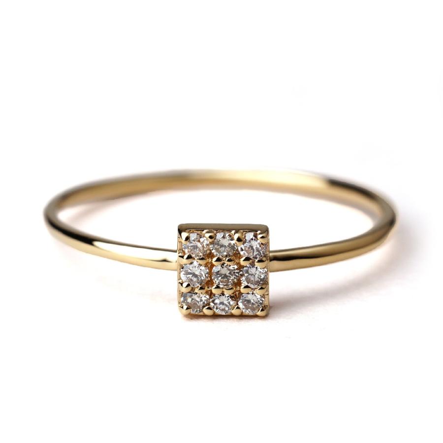 18K リング レディース 指輪 ダイヤモンド カレ ダイヤ ダイアモンド 18金 K18 金属アレルギー対応 プレゼント 送料無料 rph38456222の画像