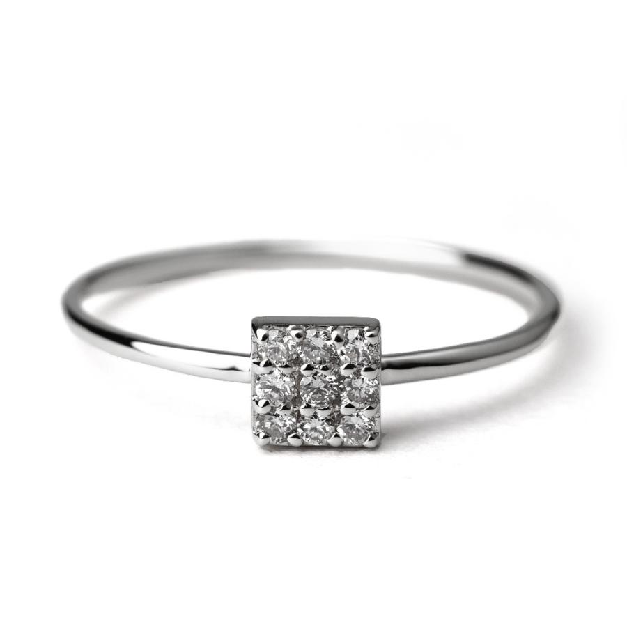 18K リング レディース 指輪 ダイヤモンド カレ ダイヤ ダイアモンド 18金 K18 金属アレルギー対応 プレゼント 送料無料 rph38456222の画像