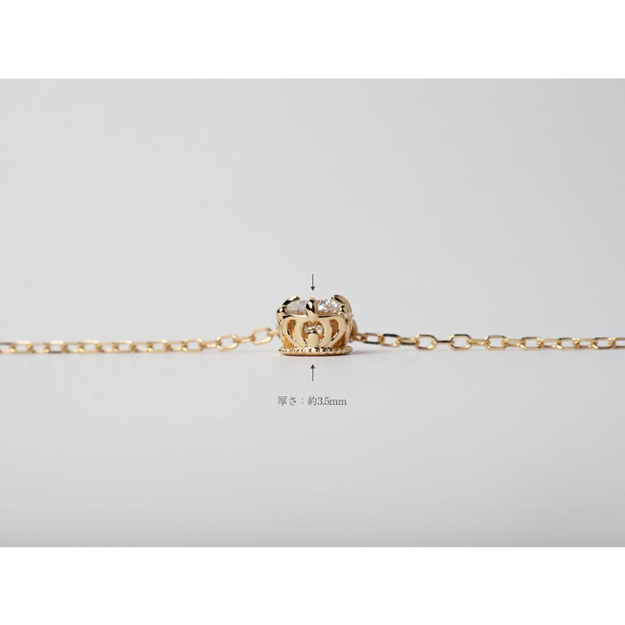 ダイヤモンド ネックレス 一粒 レディース 0.2ct ゴールド クラウン