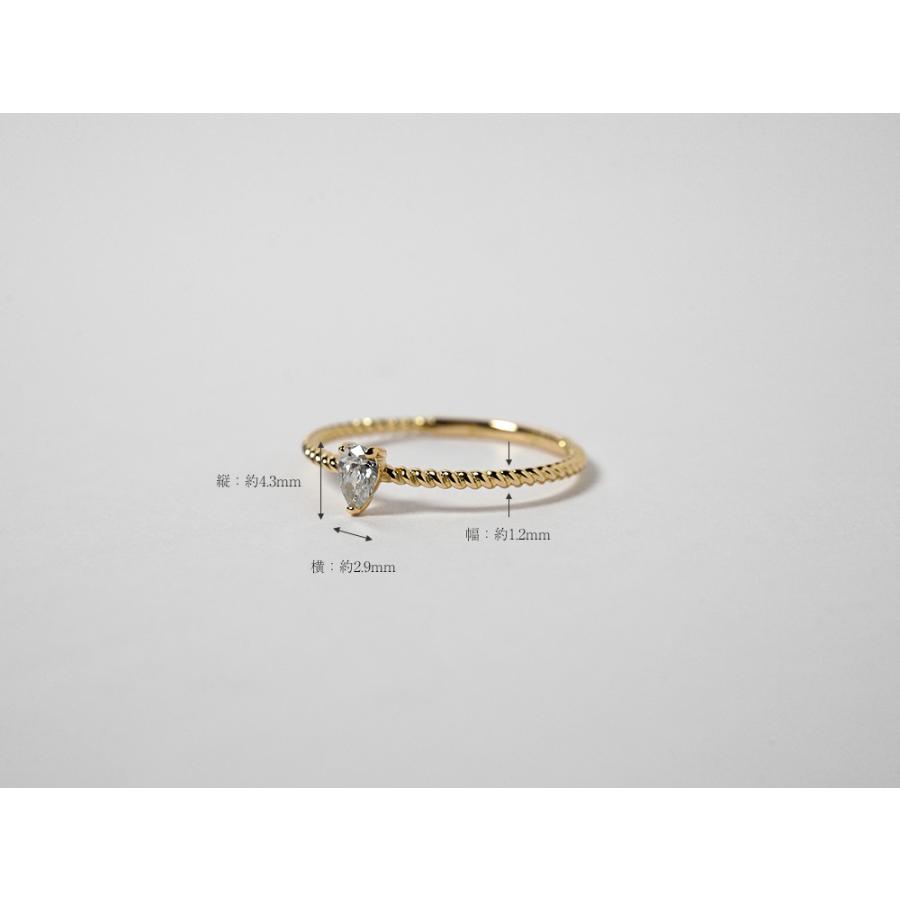 18K リング レディース 指輪 ペアシェイプ ダイヤモンド pear ダイヤ ダイアモンド 18金 K18 金属アレルギー対応 rph28875422の画像