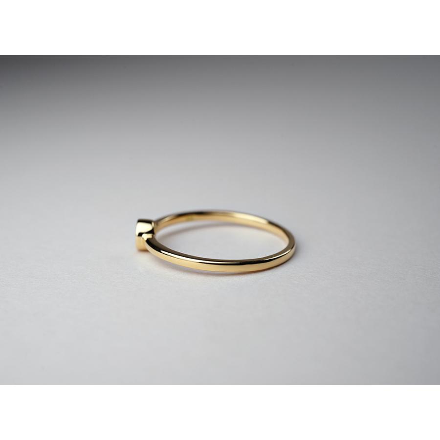 18K リング レディース 指輪 ベゼル ダイヤモンド ダイヤ ダイアモンド