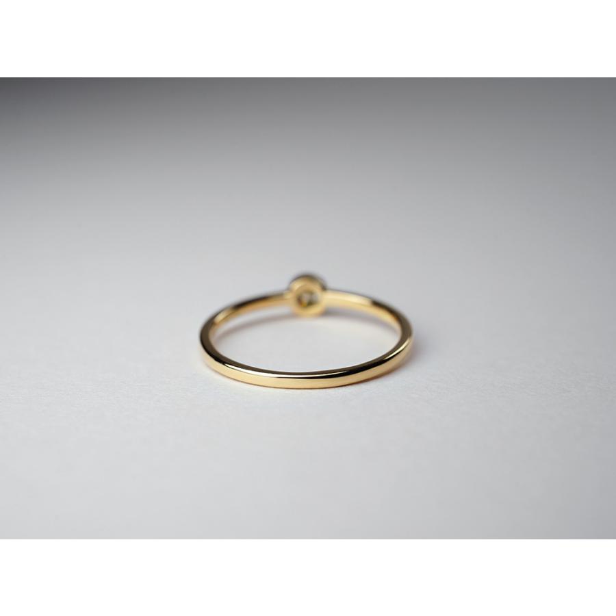 K18 ベゼル ダイヤモンド リング 思わず着けたくなってしまう0.1ct 一粒ダイヤモンドリング レディース ダイヤ リング ダイアモンド 重ね付け rpaub10622の画像