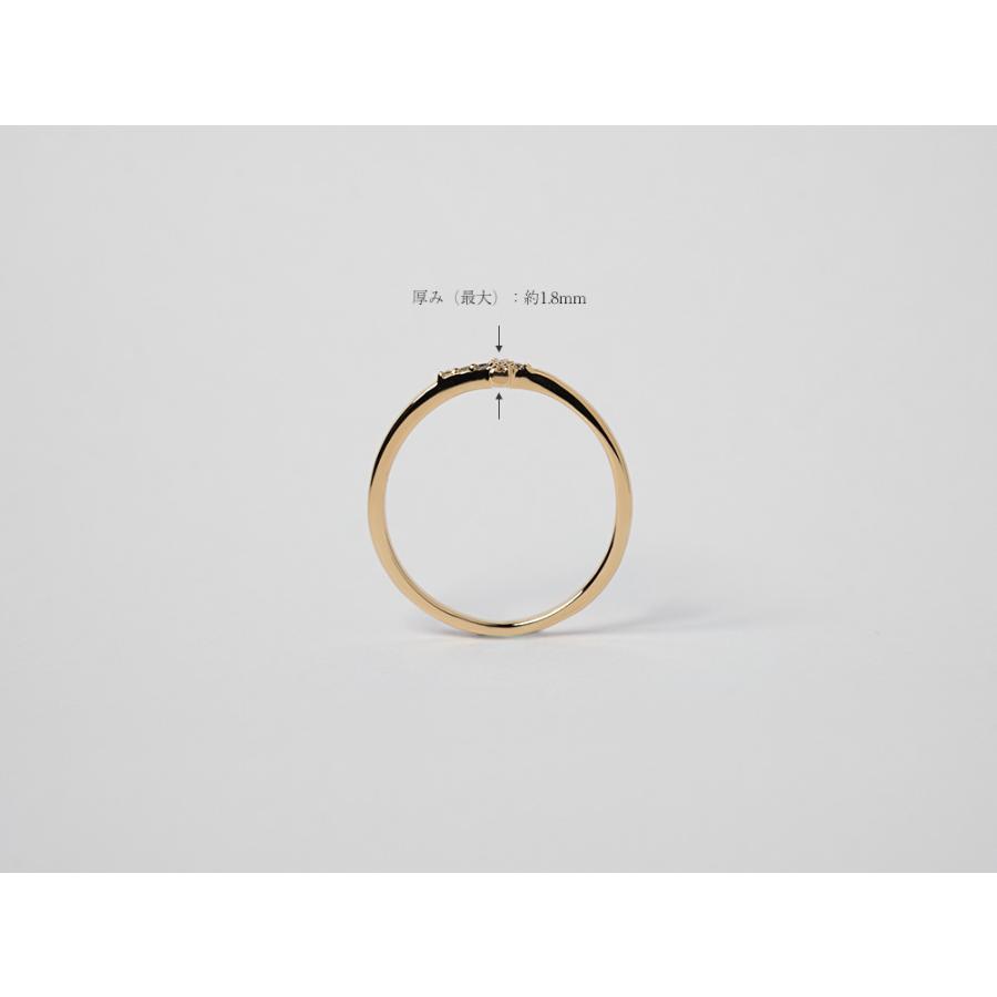 18K リング レディース 指輪 ダイヤモンド ベイビー クロス ダイヤ ダイアモンド 18金 K18 金属アレルギー対応 プレゼント rph25875422の画像