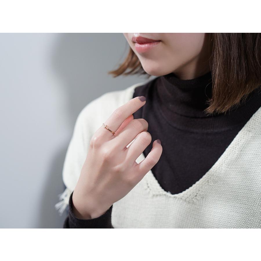 18K リング レディース 指輪 ダイヤモンド ベイビー クロス ダイヤ ダイアモンド 18金 K18 金属アレルギー対応 プレゼント rph25875422の画像