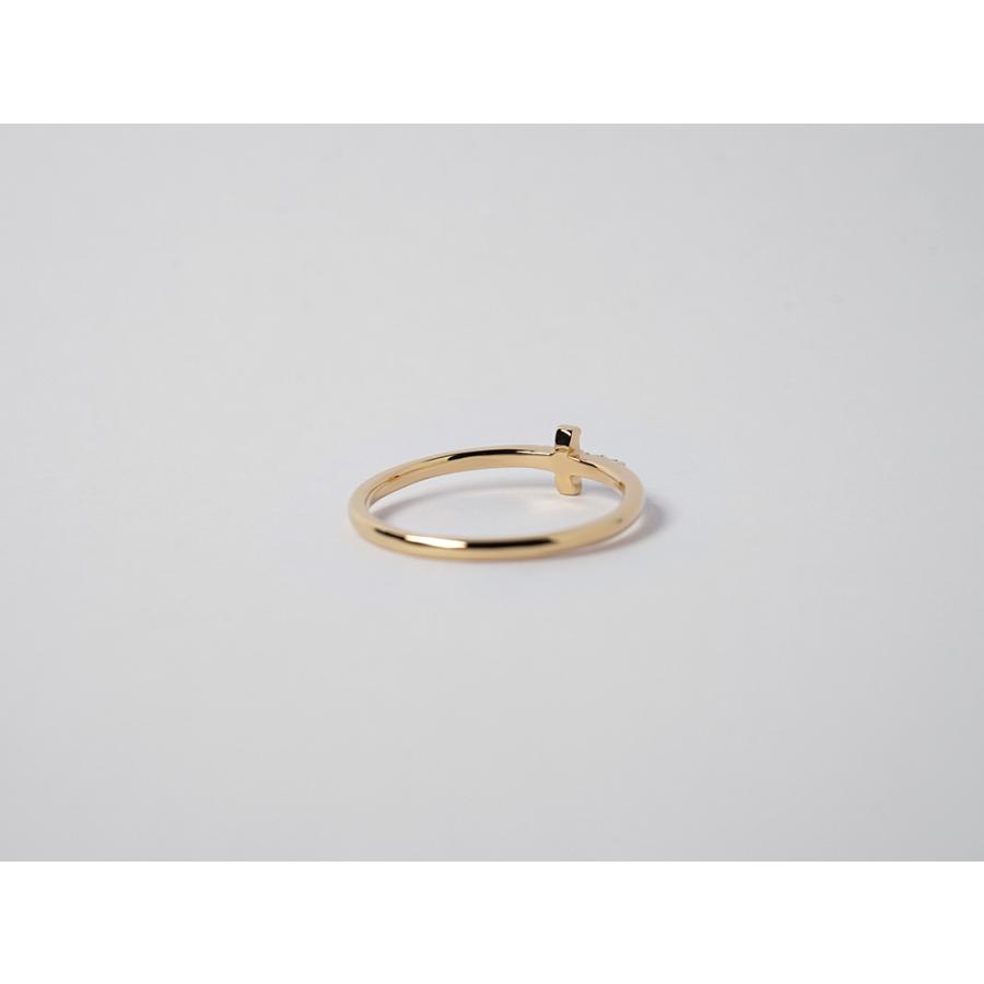 18K リング レディース 指輪 ダイヤモンド ベイビー クロス ダイヤ