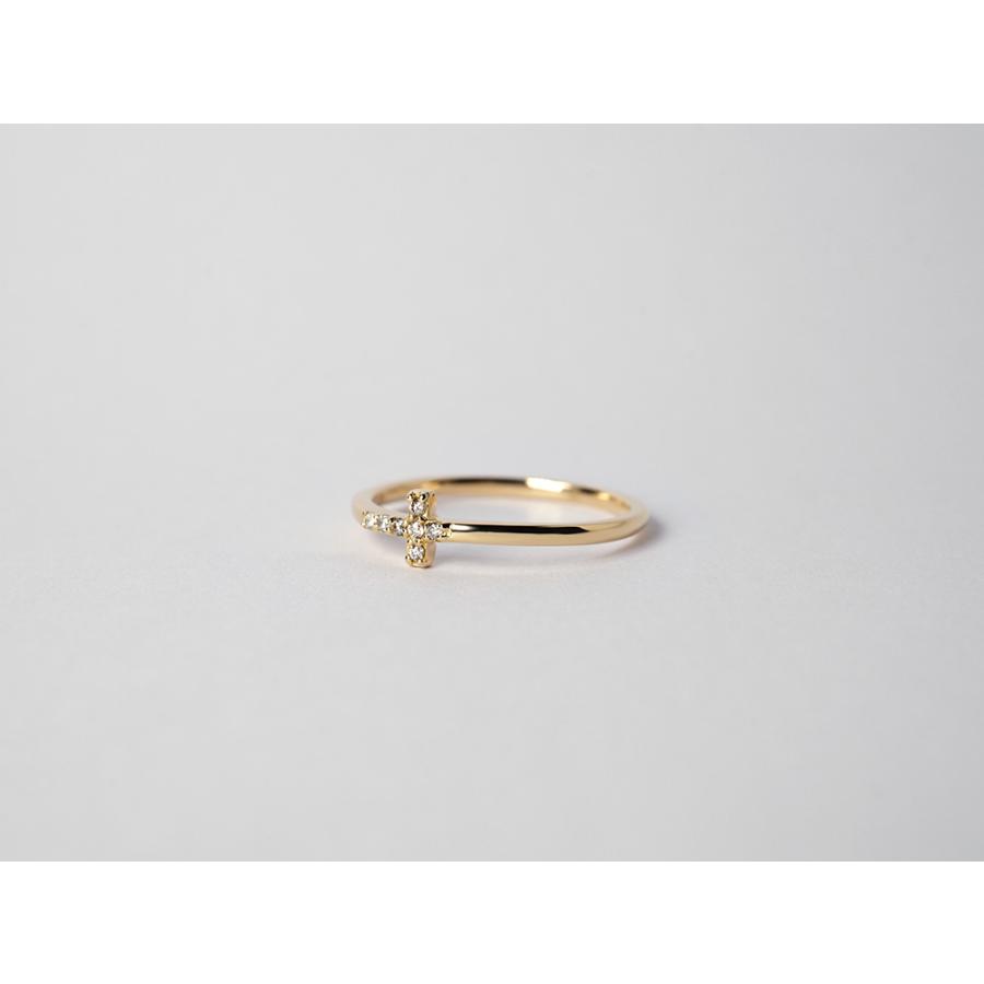 18K リング レディース 指輪 ダイヤモンド ベイビー クロス ダイヤ ダイアモンド 18金 K18 金属アレルギー対応 プレゼント rph25875422の画像