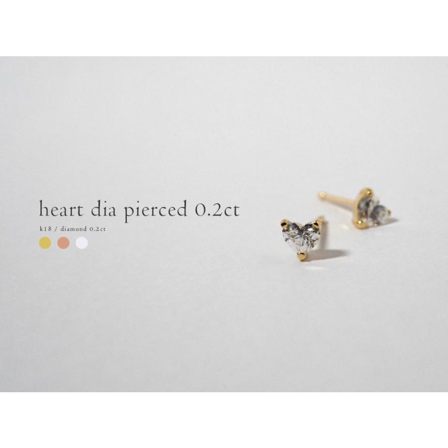 K18 ハートシェイプカット ダイヤモンド ピアス 0.2ct Lady K18 ハートシェイプカット ダイヤモンド ピアス 0.2ct Lady