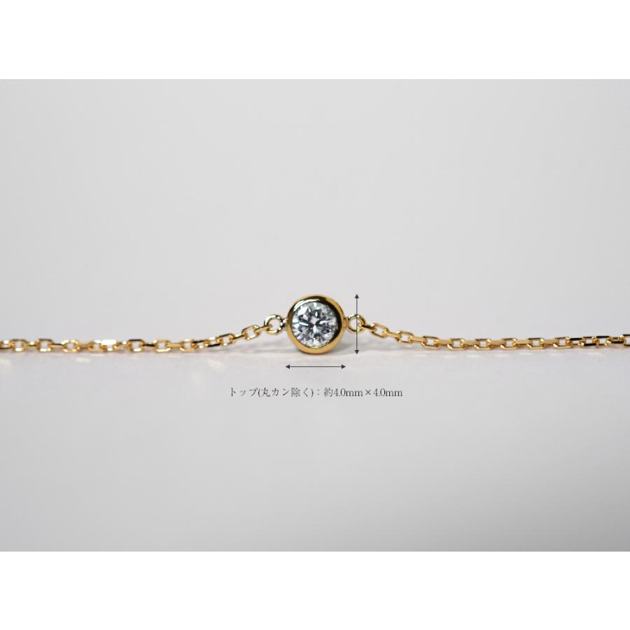 K18 ダイヤモンド ブレスレット 0.1ct The pavilion シンプル ブレス