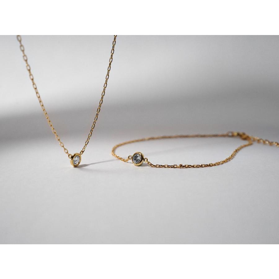 K18 ダイヤモンド ブレスレット 0.1ct The pavilion シンプル ブレス レディース ダイヤ ブレスレット rpaub724の画像