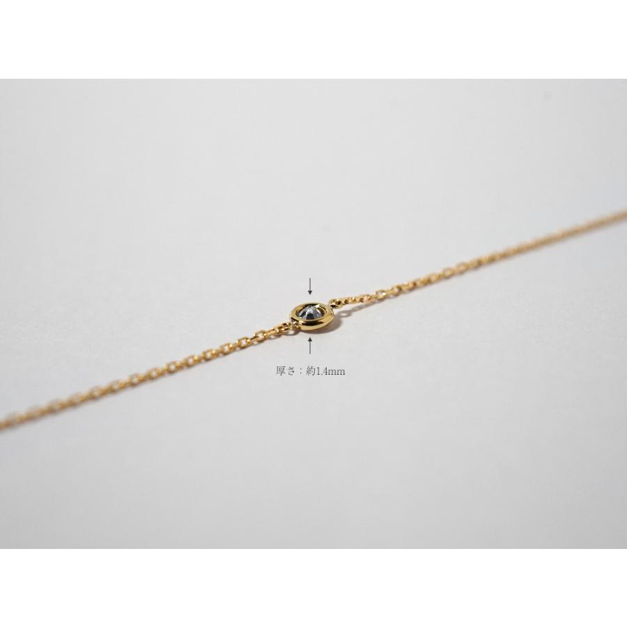 K18 ダイヤモンド ブレスレット 0.1ct The pavilion シンプル ブレス