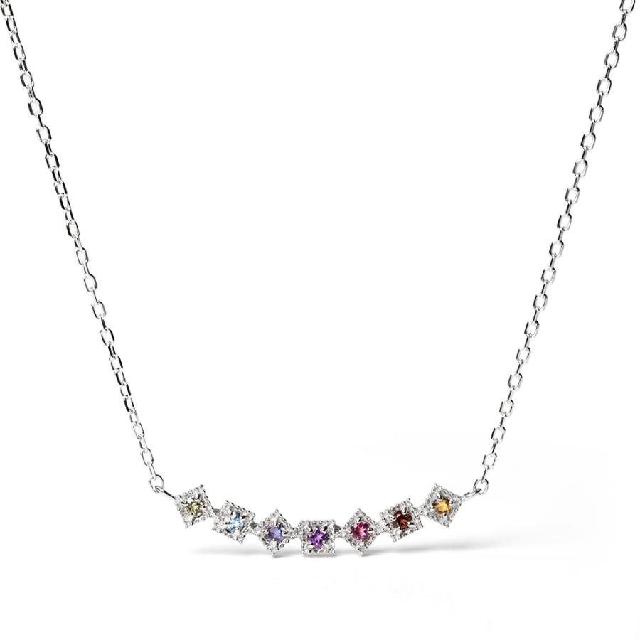 ネックレス レディース 18金 18K アミュレット ガーネット