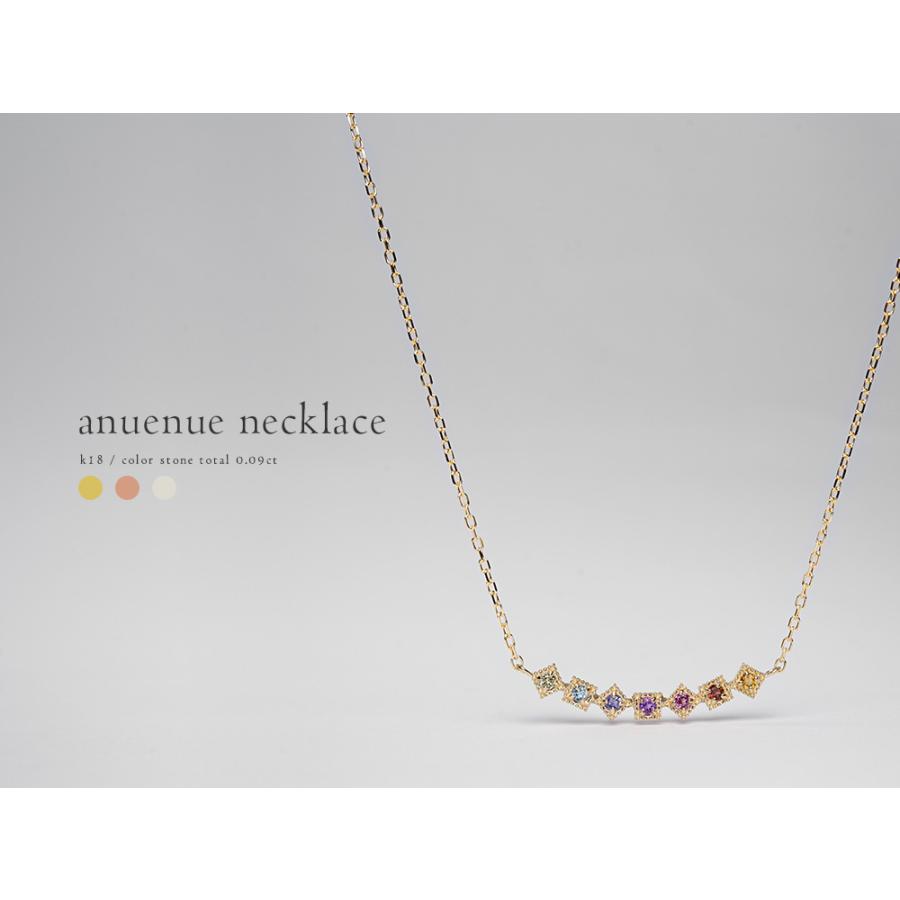 ネックレス レディース 18金 18K アミュレット ガーネット