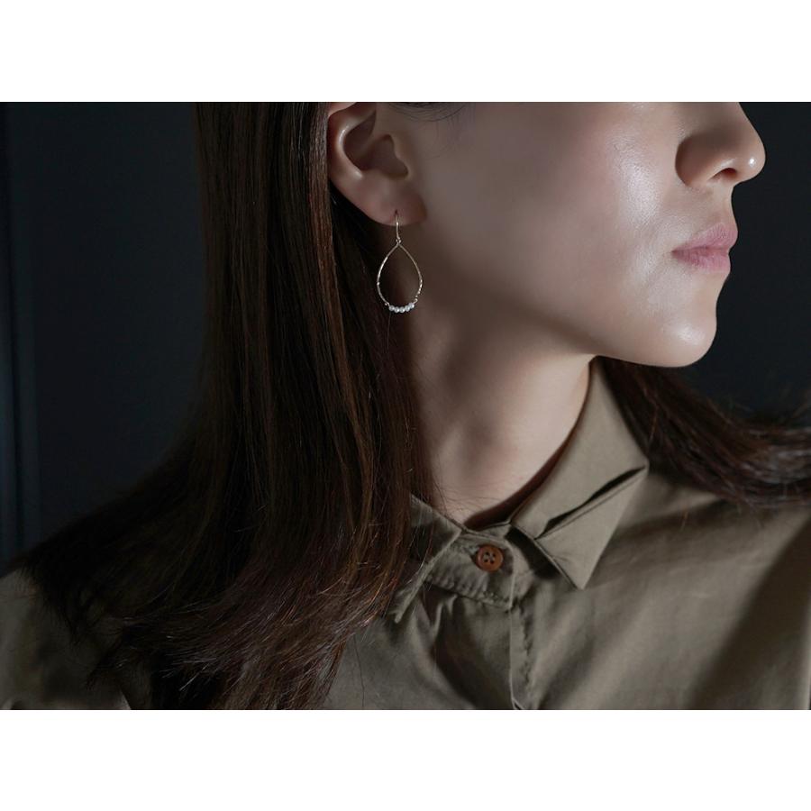 ピアス 18K パールドロップ 真珠 18金ピアス ゴールド 18Kアメリカン