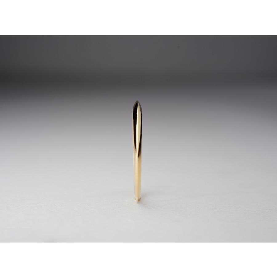 K18 ブリージョ リング Brillo ring 三日月のかたちの様なデザインに