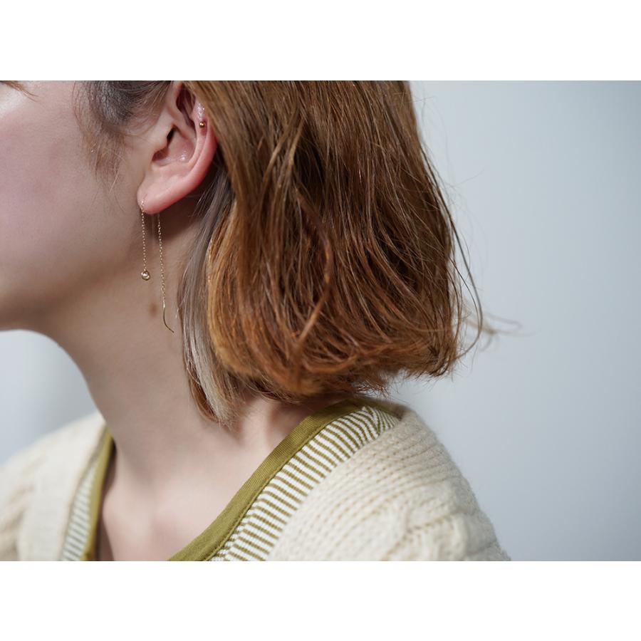 K18 ダイヤモンド チェーン ピアス The pavilion 0.2ct チェーン K18 ダイヤモンド チェーン ピアス The pavilion 0.2ct チェーン