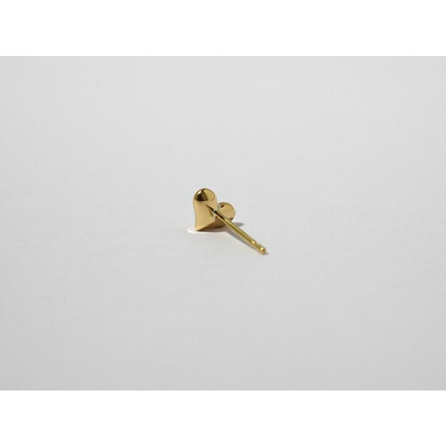 K18 プランプ ハート ピアス ハートピアス 18k 18金 ゴールド