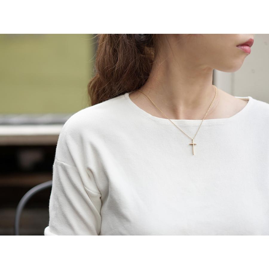 K18 レディー クロス ペンダントトップ クロスネックレス レディース