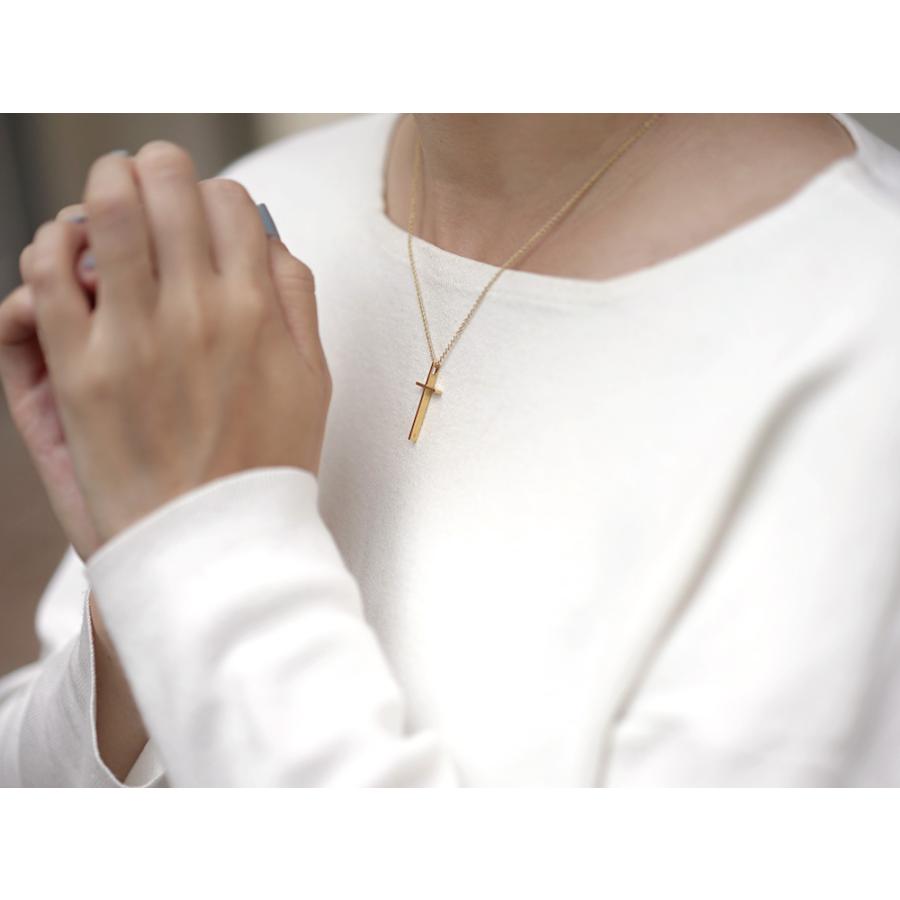 K18 レディー クロス ペンダントトップ 縦長のクロスネックレス K18 レディー クロス ペンダントトップ 縦長のクロスネックレス