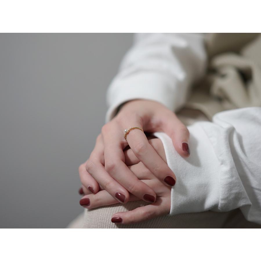 18K リング レディース 指輪 パール ダイヤモンド 真珠 ダイヤ ダイアモンド 結婚式 冠婚葬祭 18金 K18 金属アレルギー対応 rpa1975822の画像