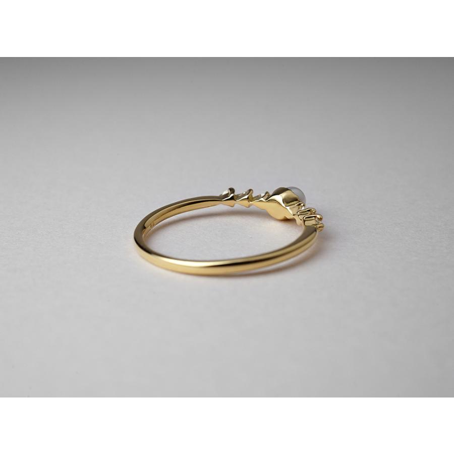 18K リング レディース 指輪 パール ダイヤモンド 真珠 ダイヤ ダイアモンド 結婚式 冠婚葬祭 18金 K18 金属アレルギー対応 rpa1975822の画像
