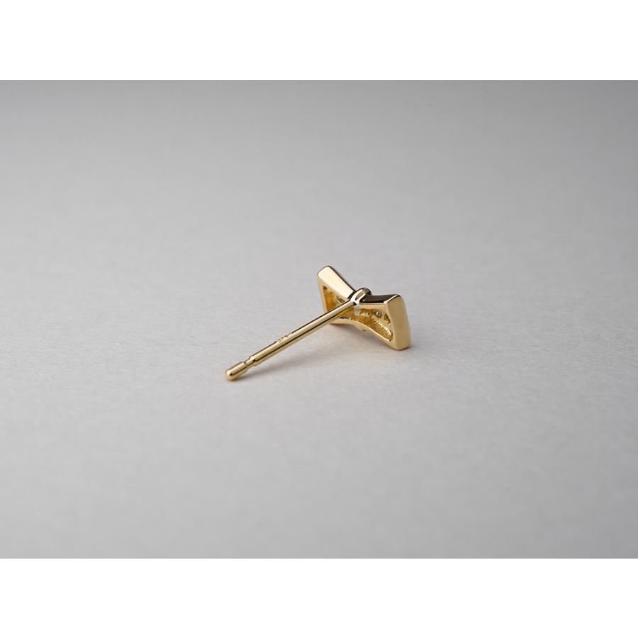 K18 ダイヤモンド レゴ リボン ピアス フェミニンで繊細な