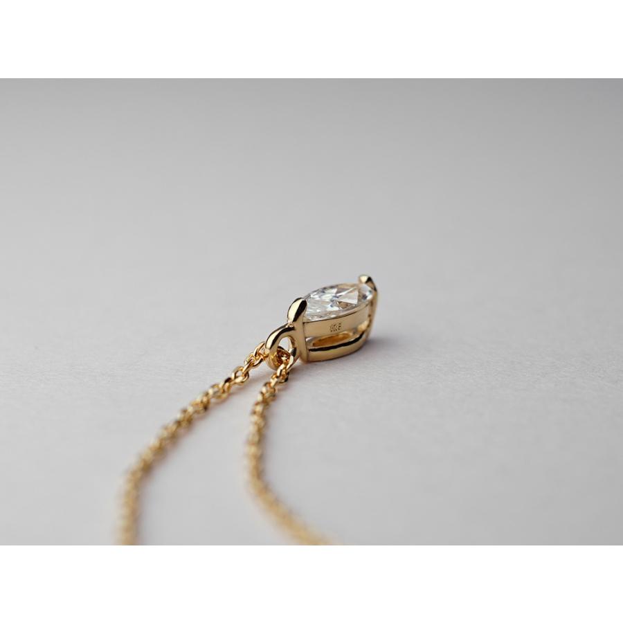 18K マーキースカット ダイヤモンド ネックレス 首飾り 18k ペンダント レディース 18金 K18 金属アレルギー対応 rph64099621の画像