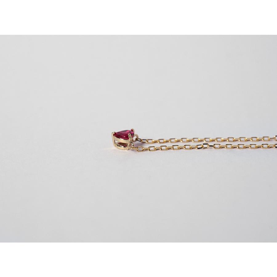 18K ハートシェイプ ルビー ネックレス ペンダント カラー 18K ハートシェイプ ルビー ネックレス ペンダント カラー