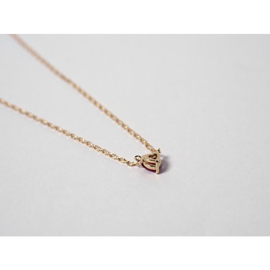 18K ハートシェイプ ルビー ネックレス ペンダント カラー 18K ハートシェイプ ルビー ネックレス ペンダント カラー