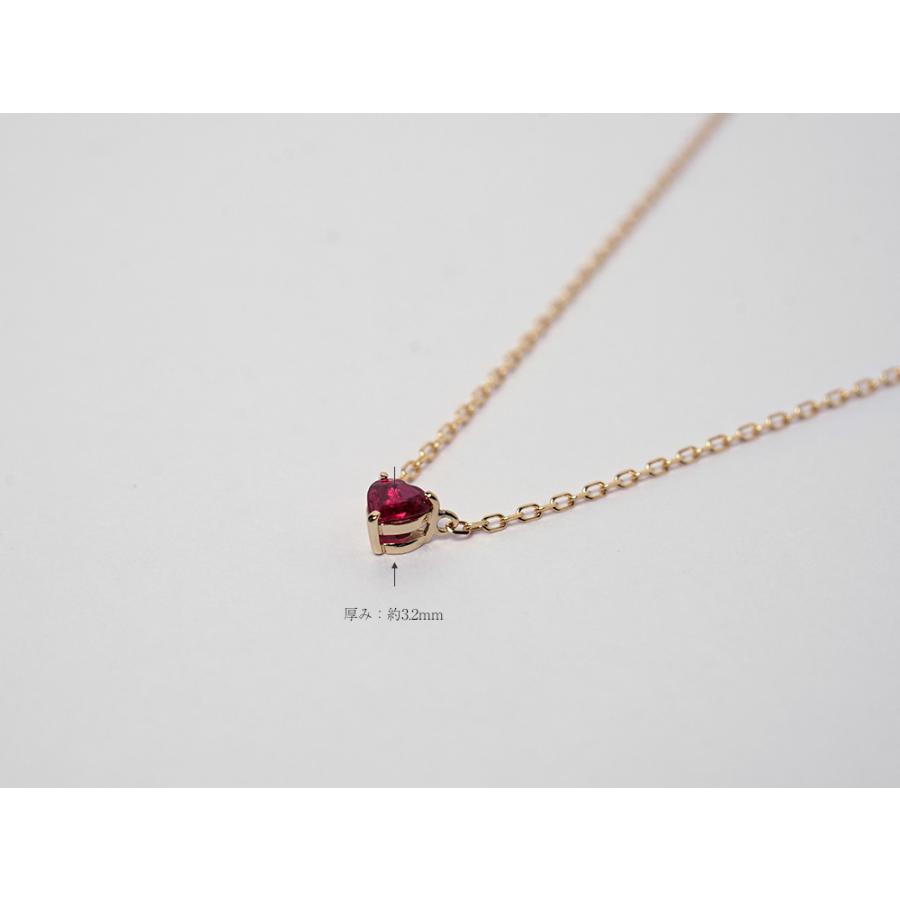 18K ハートシェイプ ルビー ネックレス ペンダント カラー 18K ハートシェイプ ルビー ネックレス ペンダント カラー