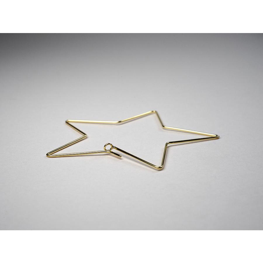 ピアス 18K スター フープピアス 安心 プレゼント レディース 18金 K18 金属アレルギー対応 プレゼント 送料無料 rpaub1123の画像