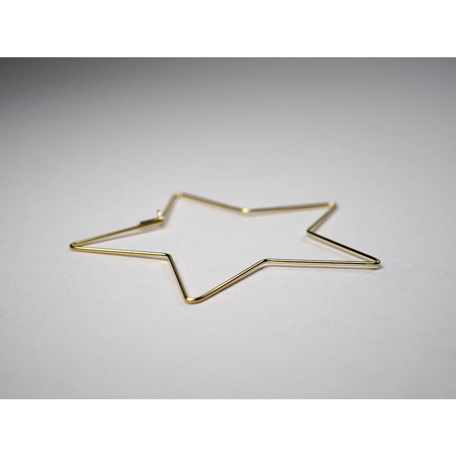 ピアス 18K スター フープピアス 安心 プレゼント レディース 18金 K18 金属アレルギー対応 プレゼント 送料無料 rpaub1123の画像