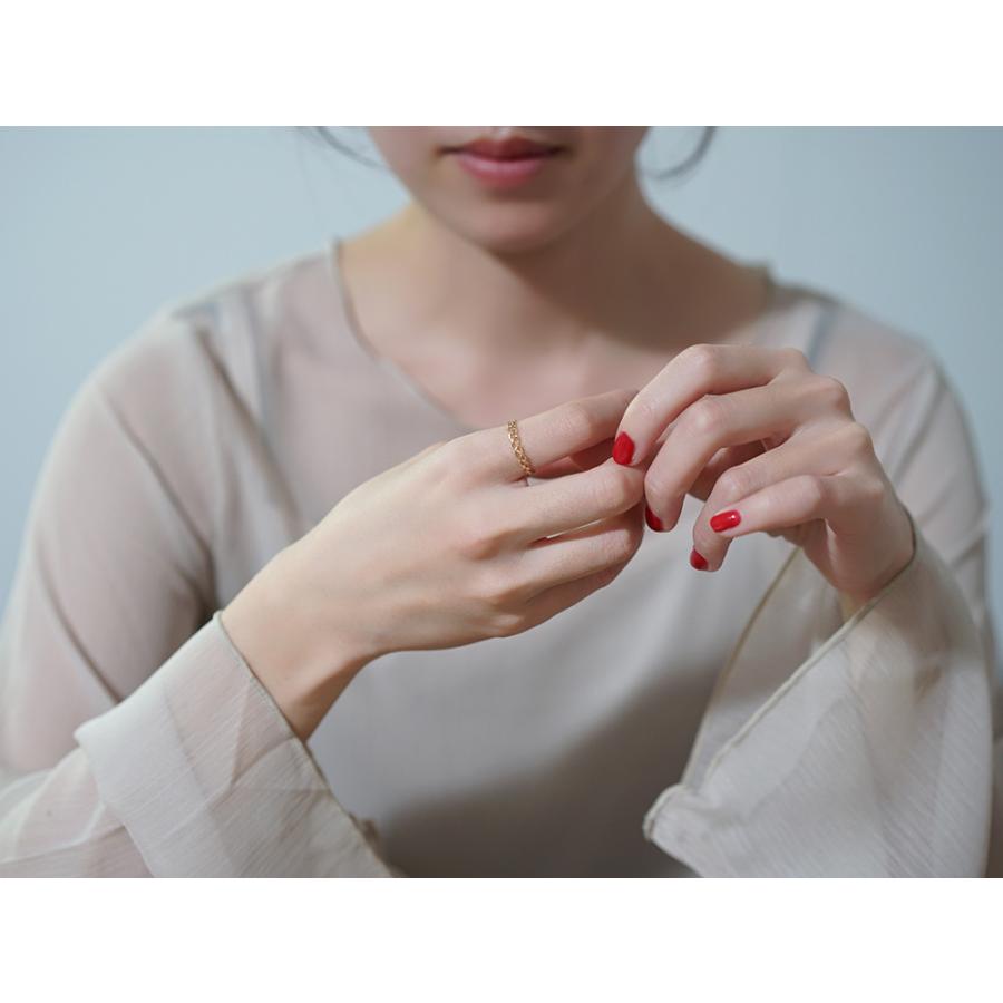 18K リング レディース 指輪 ミツアミ 優しく編み上げたふんわり