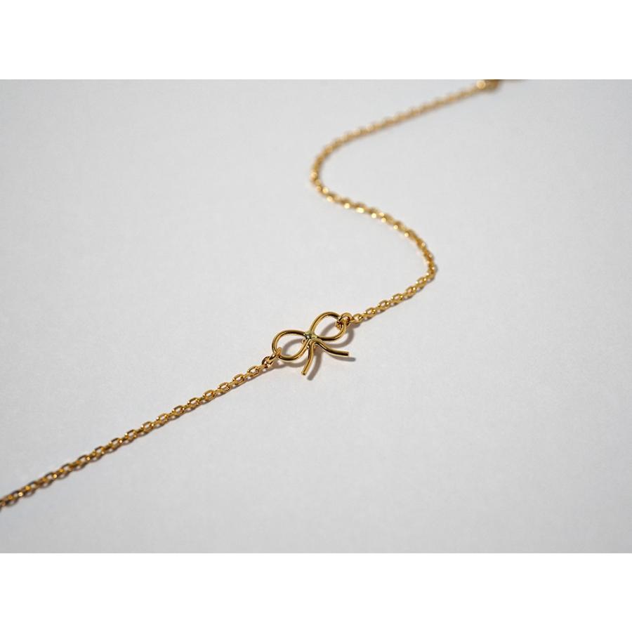 ブレスレット　k18 刻印あり　リボン　ダイヤ　18k 刻印　ネックレス ブレスレット レディース 18K リボン ダイヤ リボンモチーフ 18k 18金