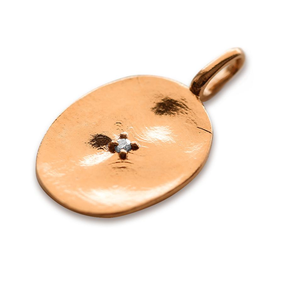 ペンダントヘッド チャーム 18K ミラージュ ダイヤ プレート デザイン