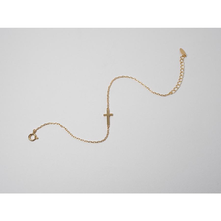 ブレスレット レディース 18K ベイビー クロス L Lタイプ 地金 18k 18金18金 K18 金属アレルギー対応 送料無料 rph75033924の画像
