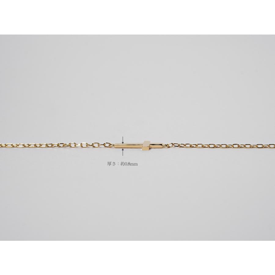 ブレスレット レディース 18K ベイビー クロス L Lタイプ 地金 18k 18金18金 K18 金属アレルギー対応 送料無料 rph75033924の画像