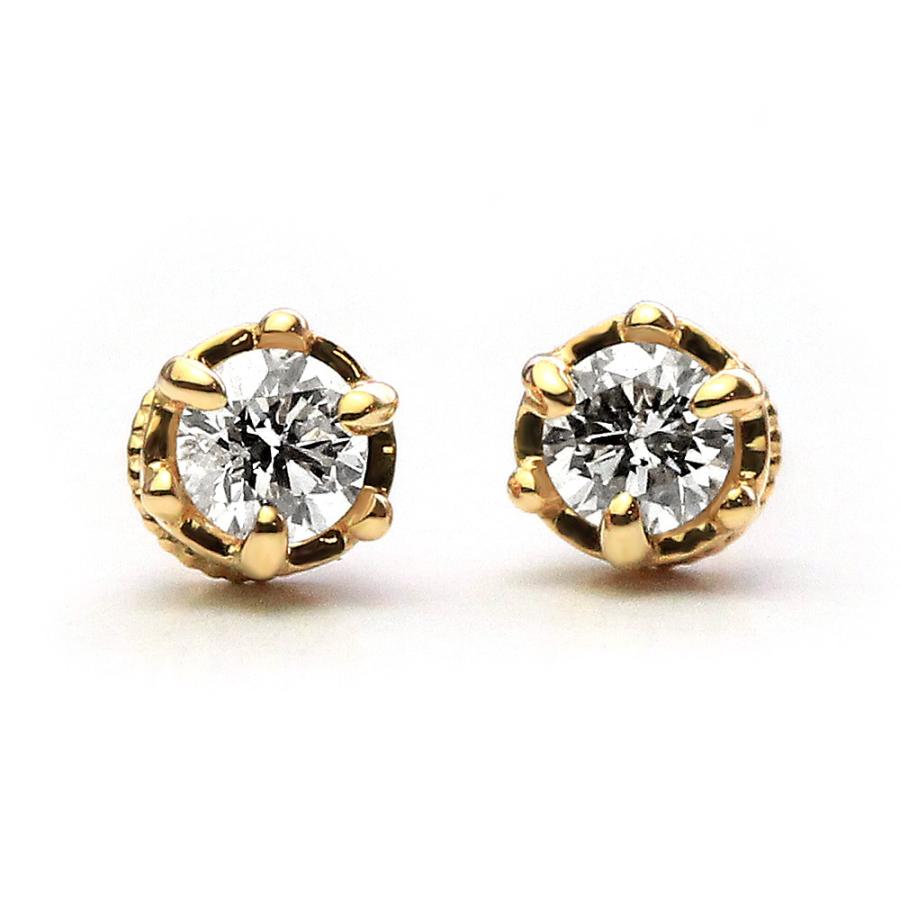ピアス 18K クラウン ダイヤモンド ピアス 0.2ct ダイヤ ピアス 18K ダイアモンド レディース 18金 K18 送料無料 rph46528923の画像