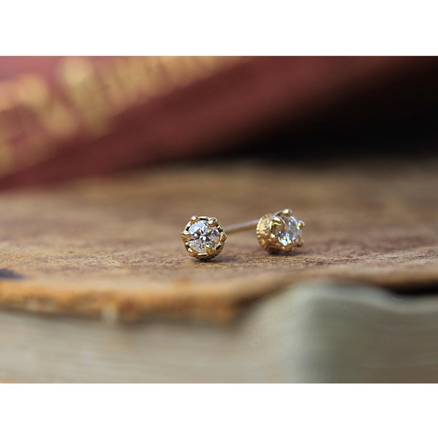 ピアス 18K クラウン ダイヤモンド ピアス 0.2ct ダイヤ ピアス 18K ダイアモンド レディース 18金 K18 送料無料 rph46528923の画像