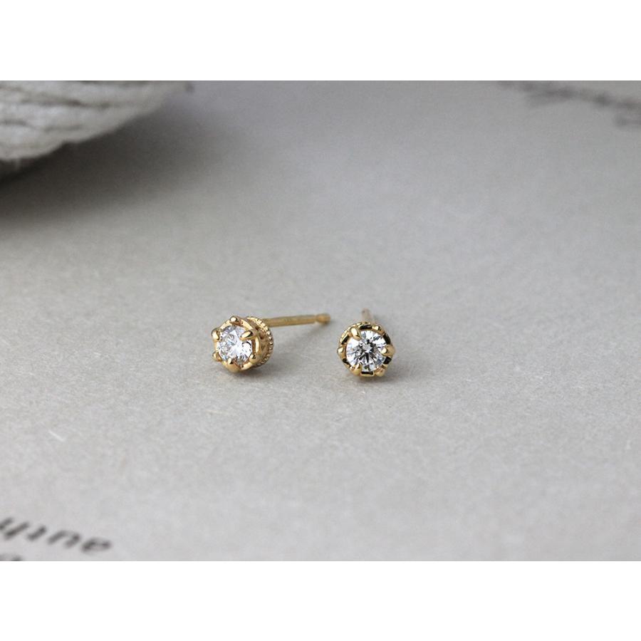 ピアス 18K クラウン ダイヤモンド ピアス 0.2ct ダイヤ ピアス 18K ダイアモンド レディース 18金 K18 送料無料 rph46528923の画像