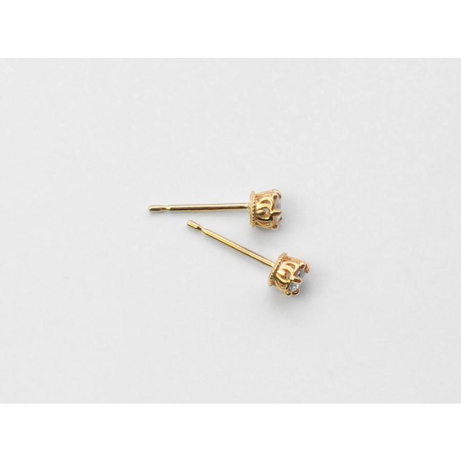 ピアス 18K クラウン ダイヤモンド ピアス 0.2ct ダイヤ ピアス 18K ダイアモンド レディース 18金 K18 送料無料 rph46528923の画像