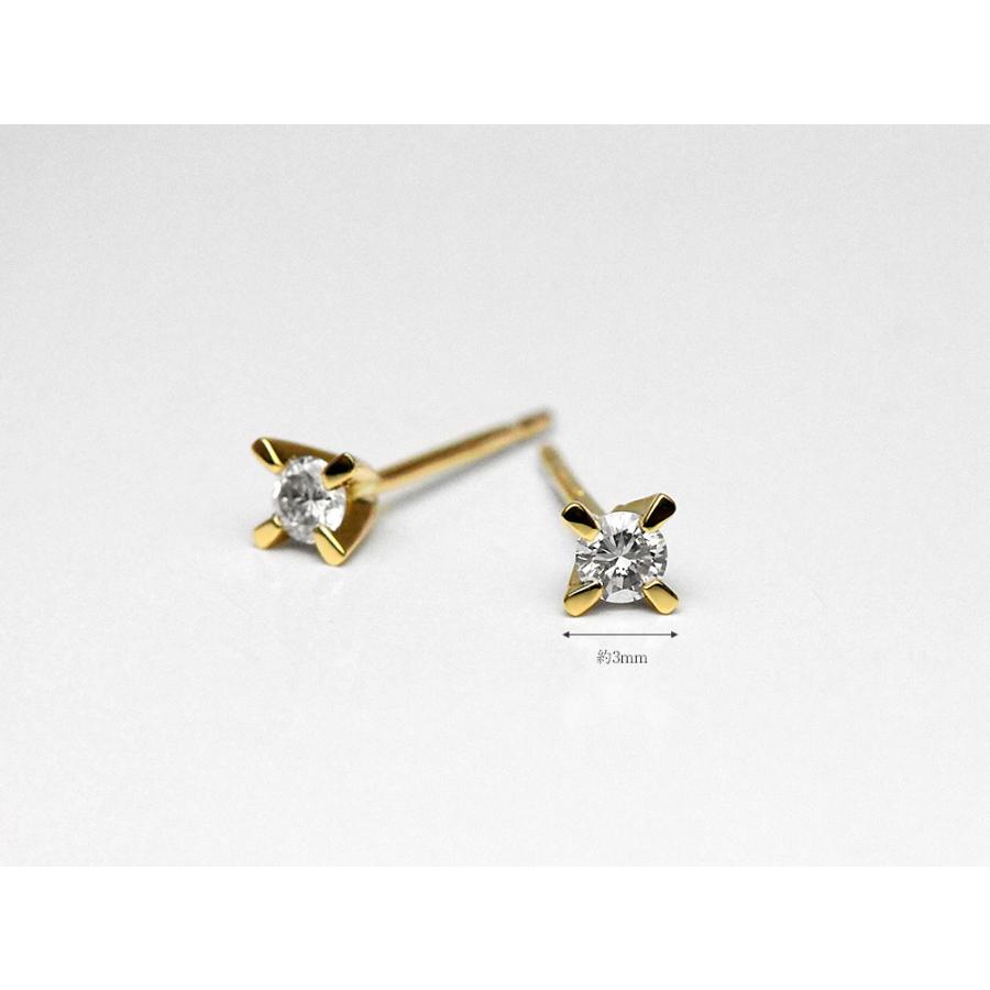ピアス 18K ジュネス ダイヤモンド 0.1ct ダイヤ ダイアモンド