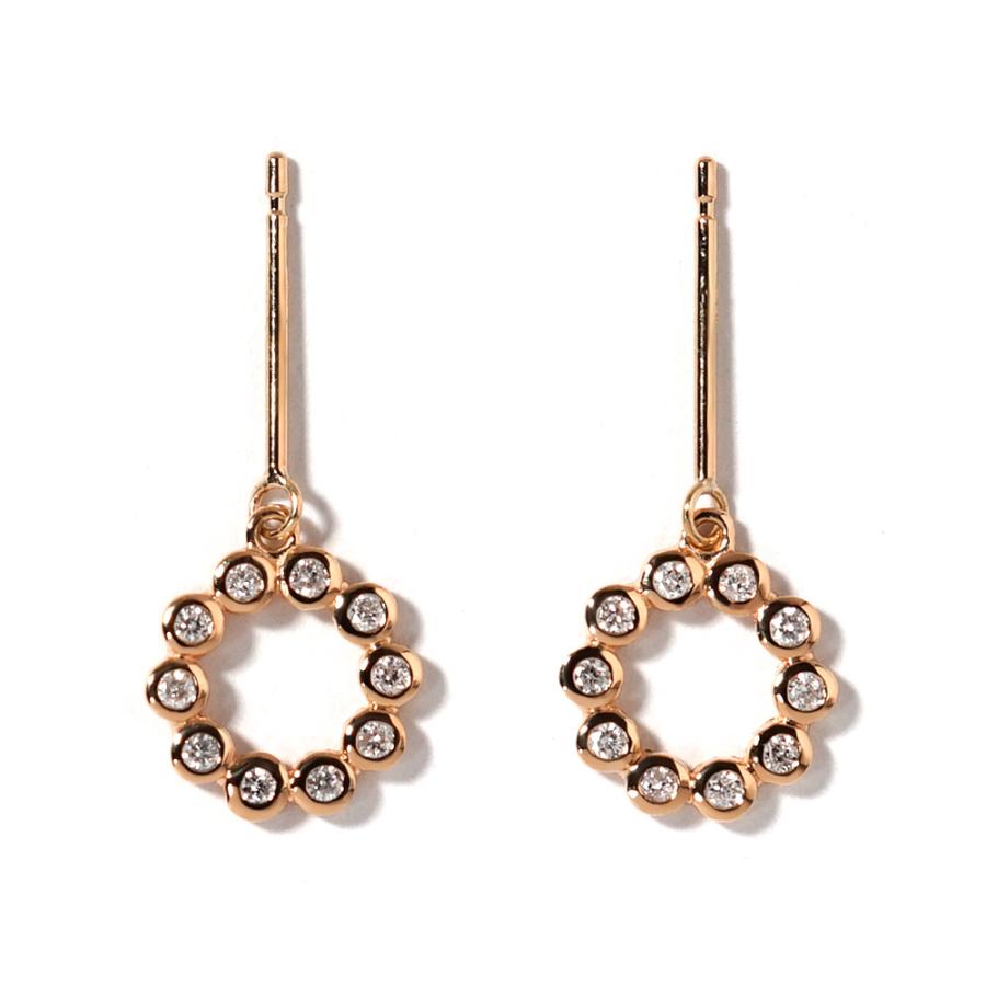 11/13値上実施】 K18 ダイヤモンド フラメント ピアス ダイヤ ピアス  