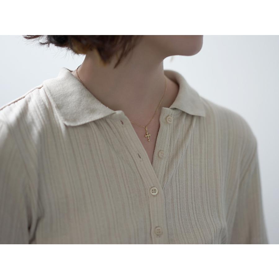 K18 クラシカル クロス トップ レディース クラシック ネックレス