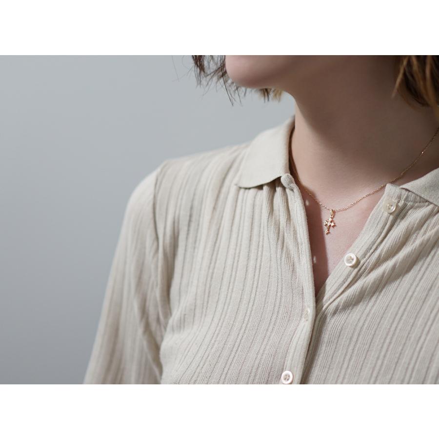 K18 クラシカル クロス トップ レディース クラシック ネックレス