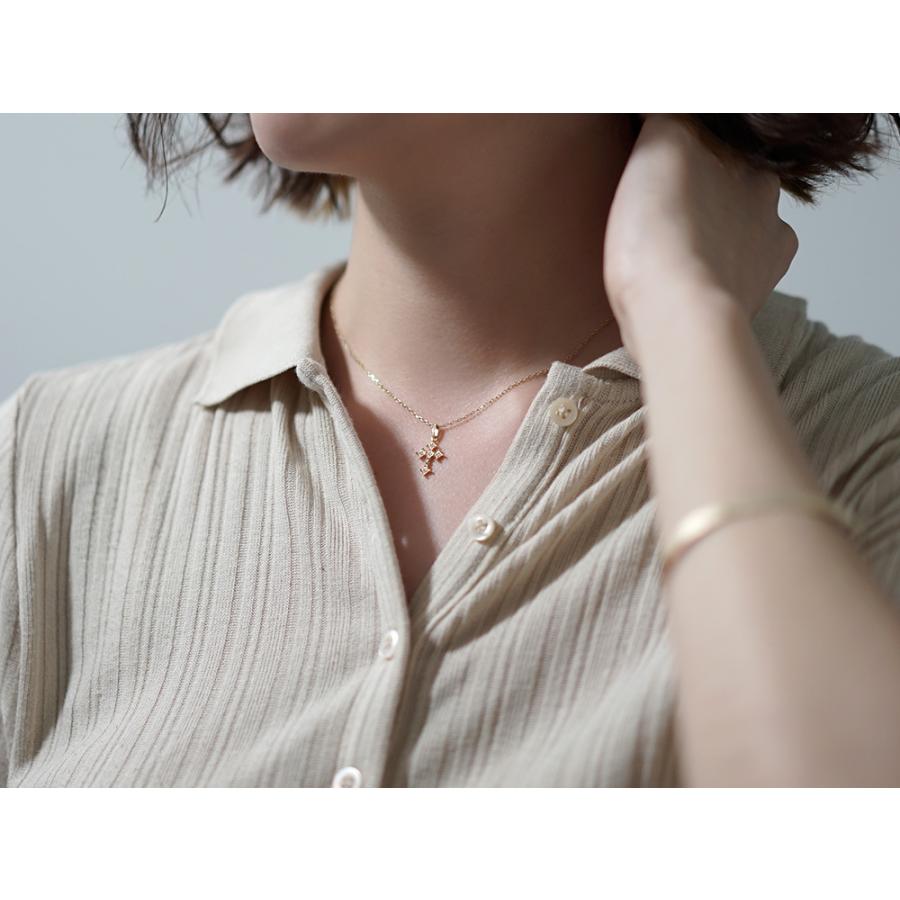 K18 クラシカル クロス トップ レディース クラシック ネックレス