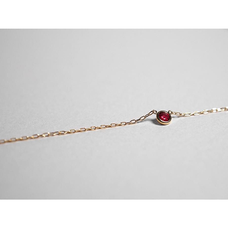 ルビーネックレス 18k レディース 天然石 7月 誕生石 18kルビーネックレス ルビー ネックレス 18金 K18 プレゼント 送料無料 rpaub6r21の画像