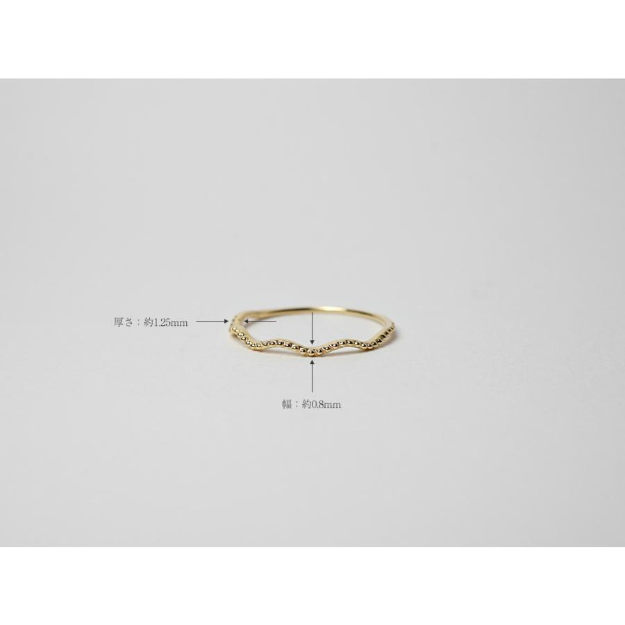 K18 プルプ ピンキー リング レディース 地金 指輪 重ね付け 地金